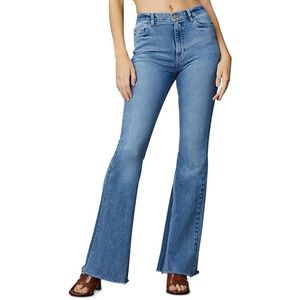 DL1961 Rachel FLARE jeans size 29 Ultra high rise. Nordstrom. Orig $219 raw hem